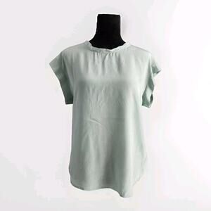 3.1Phillip Lim Light Mint Green Silk Crepe Top Blouse Size 6 EUC